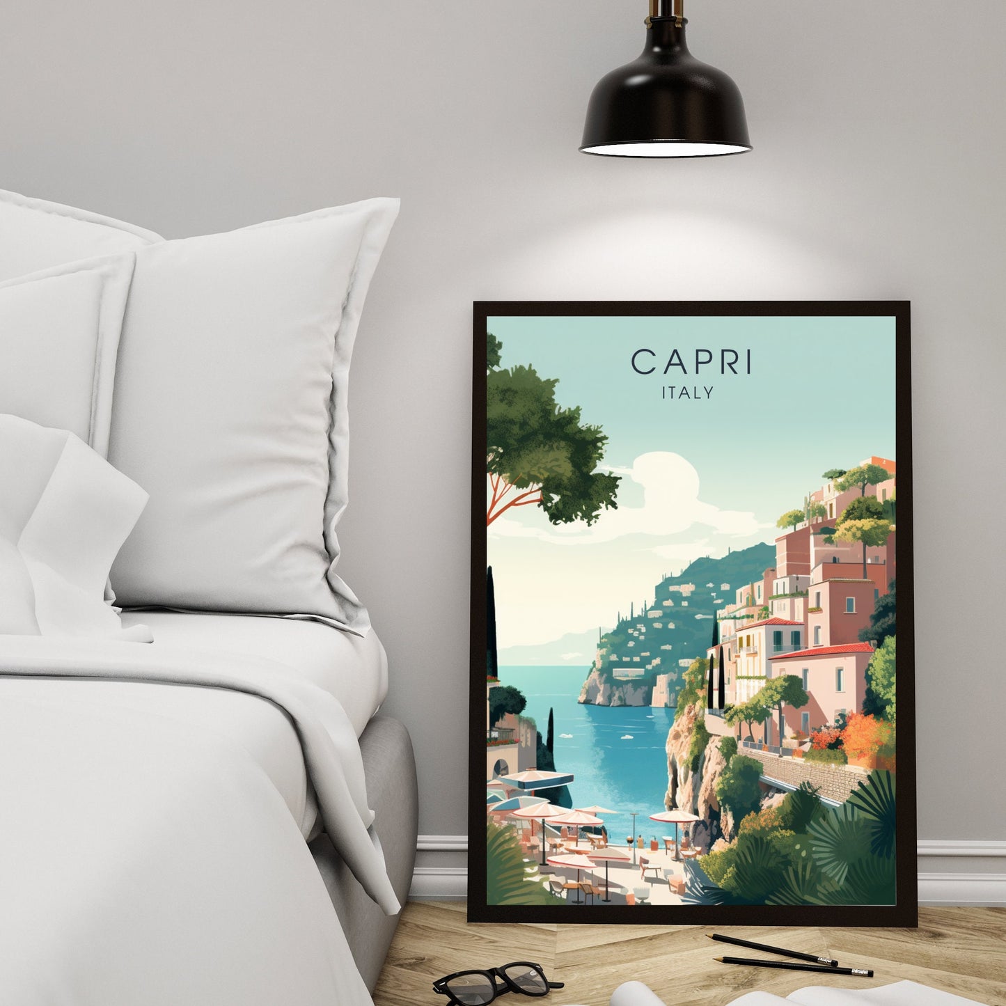 Capri Poster | Wall Art Italy | travel Poster Capri