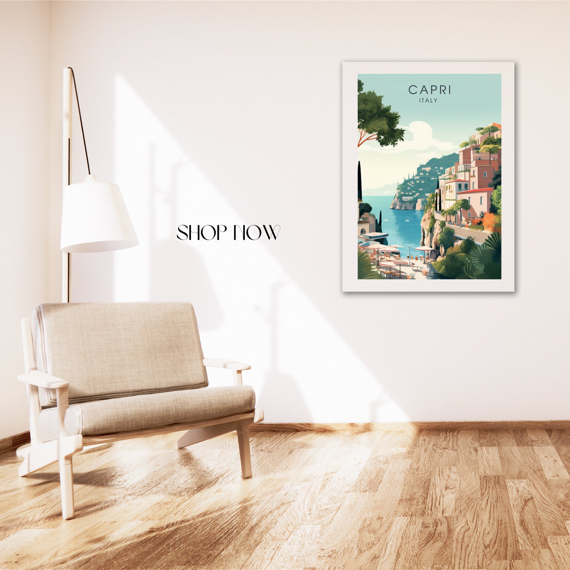 Capri Poster | Wall Art Italy | travel Poster Capri