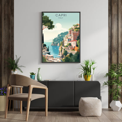 Capri Poster | Wall Art Italy | travel Poster Capri