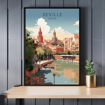 Seville Poster | Seville Travel Print | Digital Download | Andalusia poster