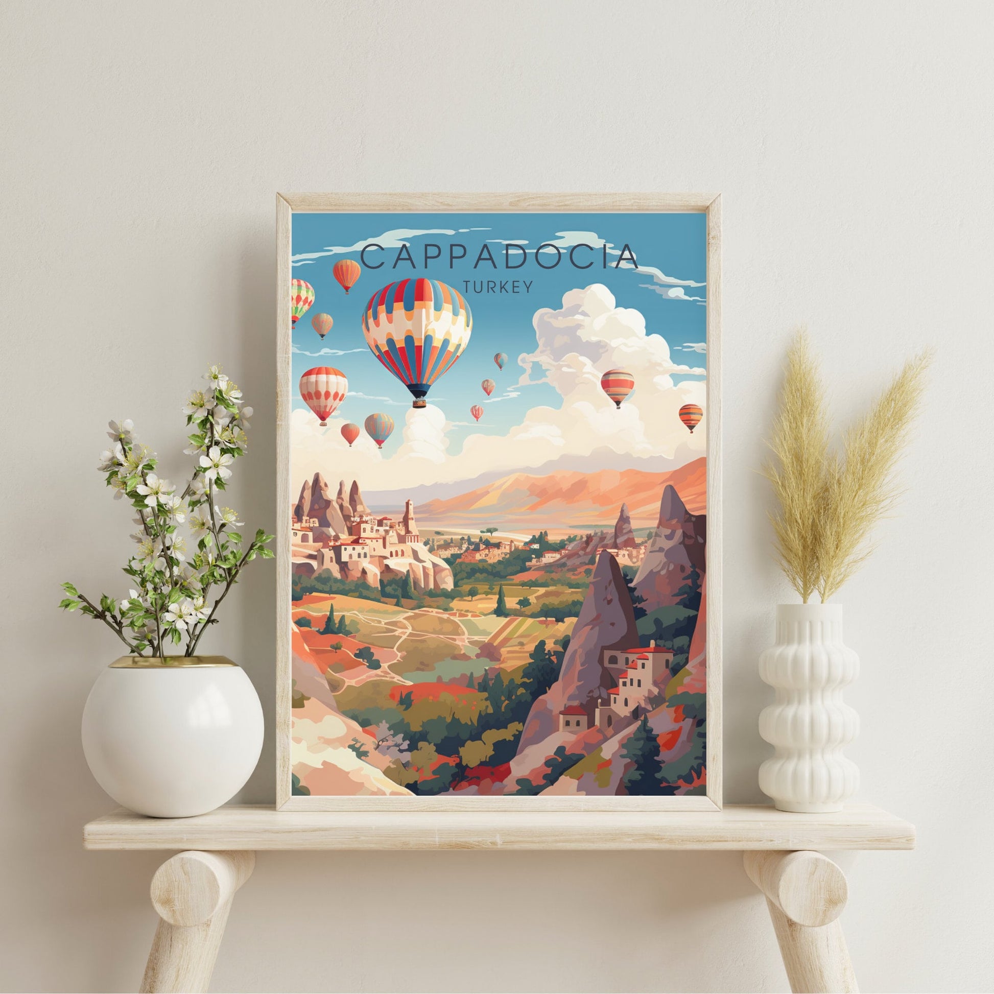 Cappadocia Poster, Turkey | Cappadocia Print, Turkey | Cappadocia Travel Poster