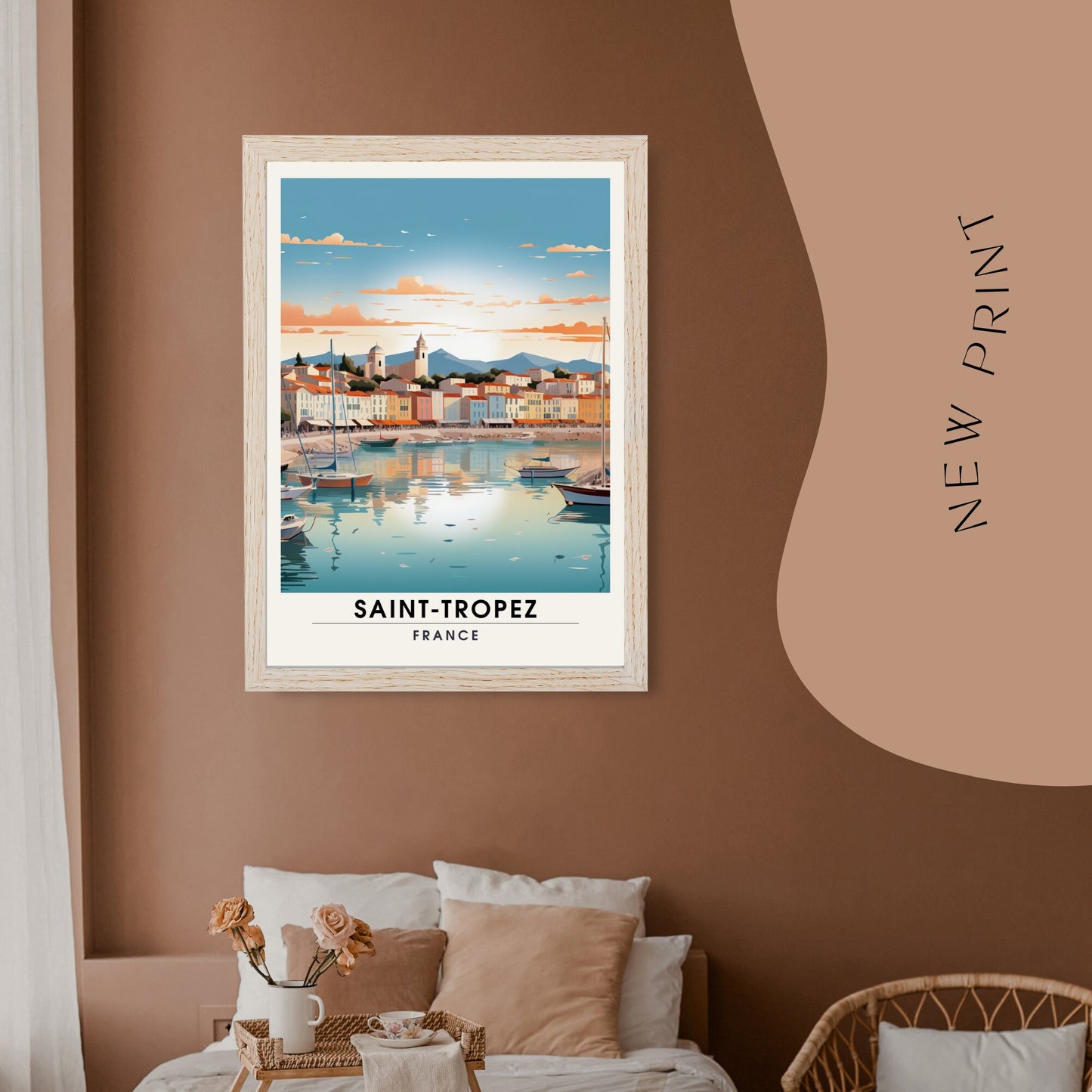 Saint-Tropez Print | Saint-Tropez Travel Print | France print