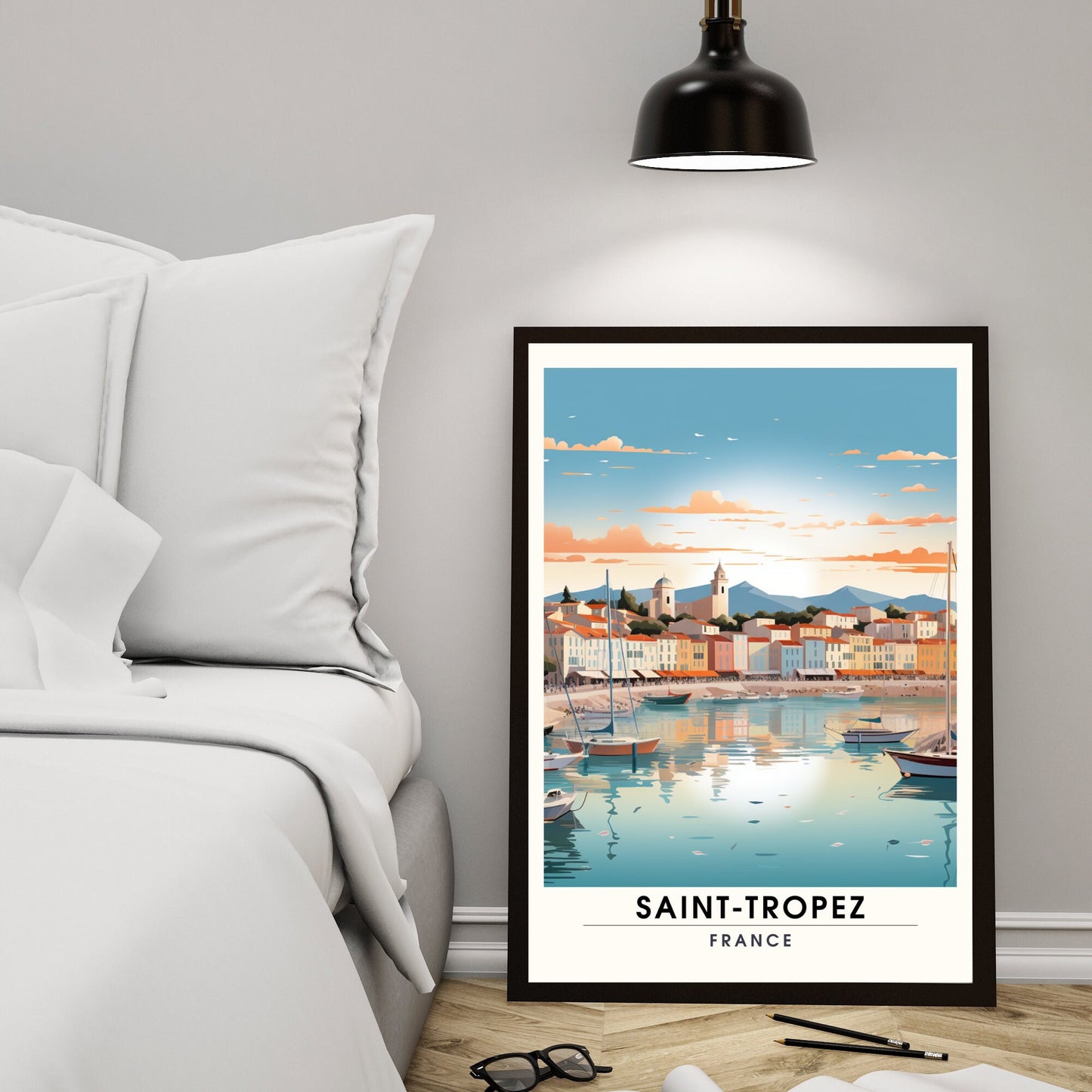 Saint-Tropez Print | Saint-Tropez Travel Print | France print