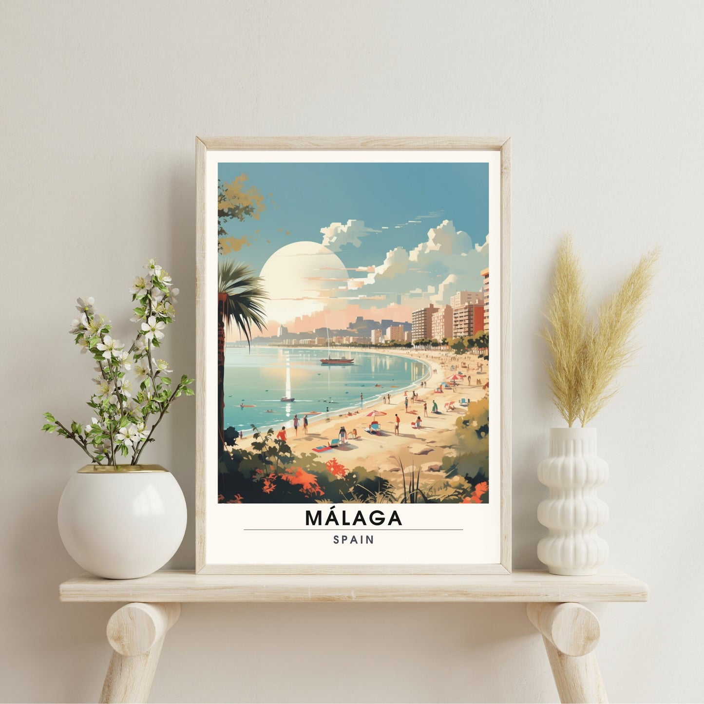 Impression Malaga | Impression de voyage Malaga | Affiche Malaga