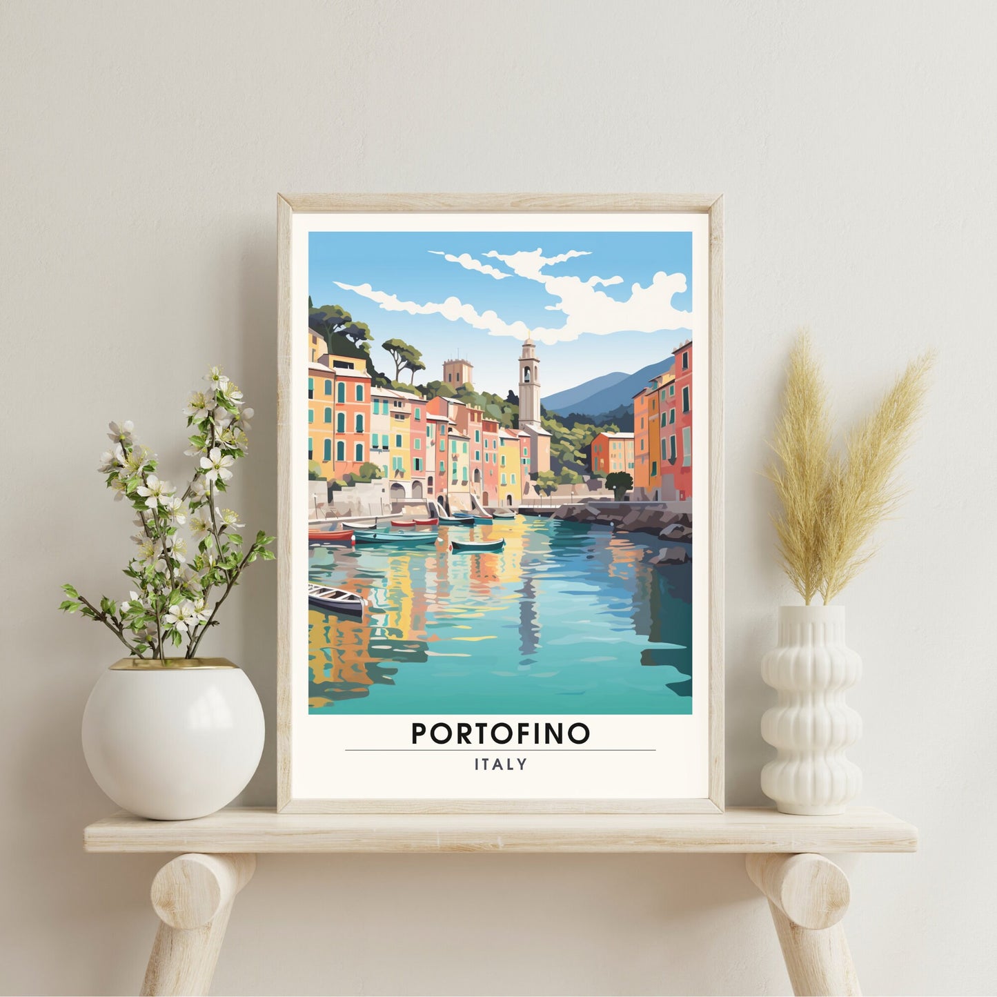 Impression Portofino | pster de voyage Portofino, Italie