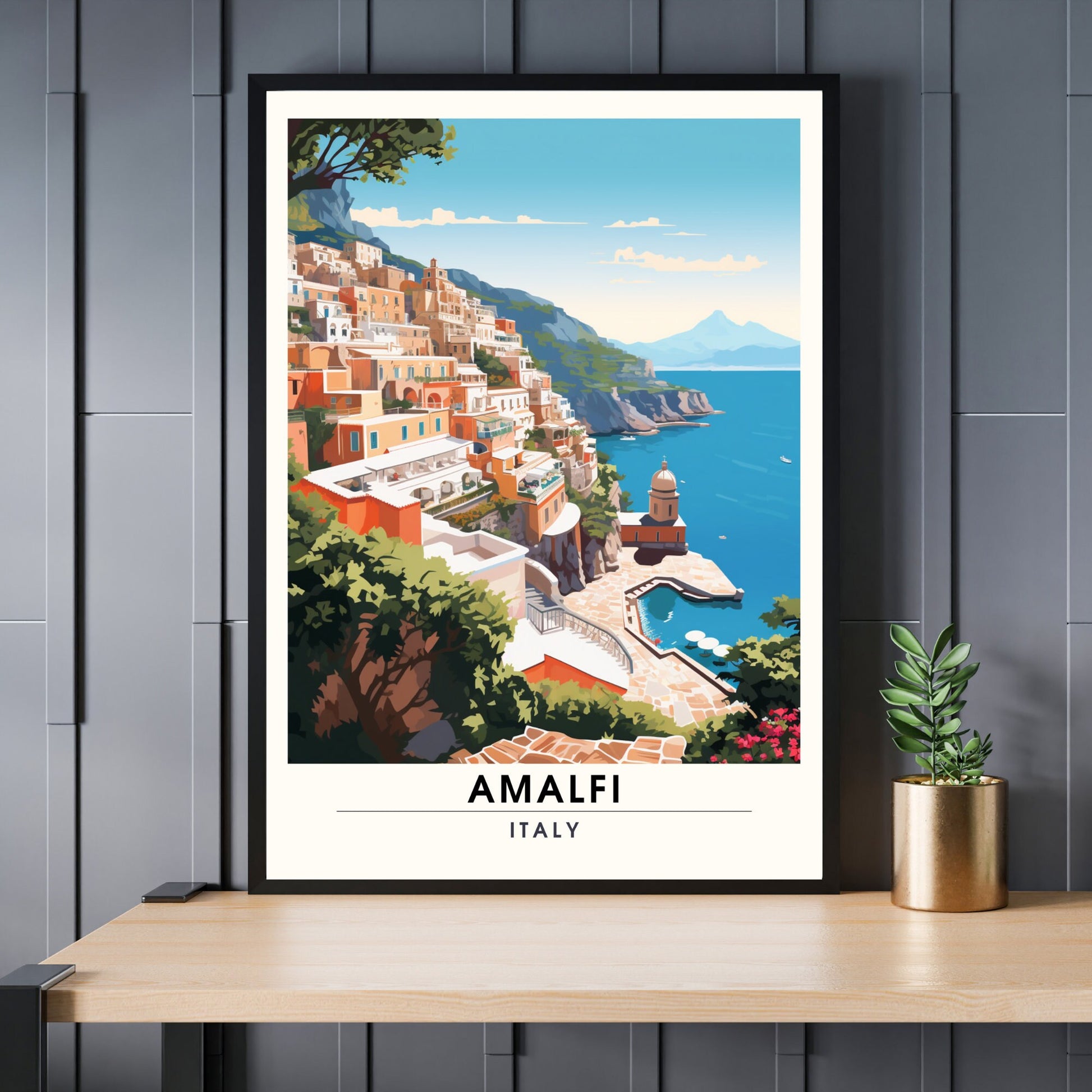 Impression Amalfi | Poster de voyage Amalfi | impression Côte amalfitaine