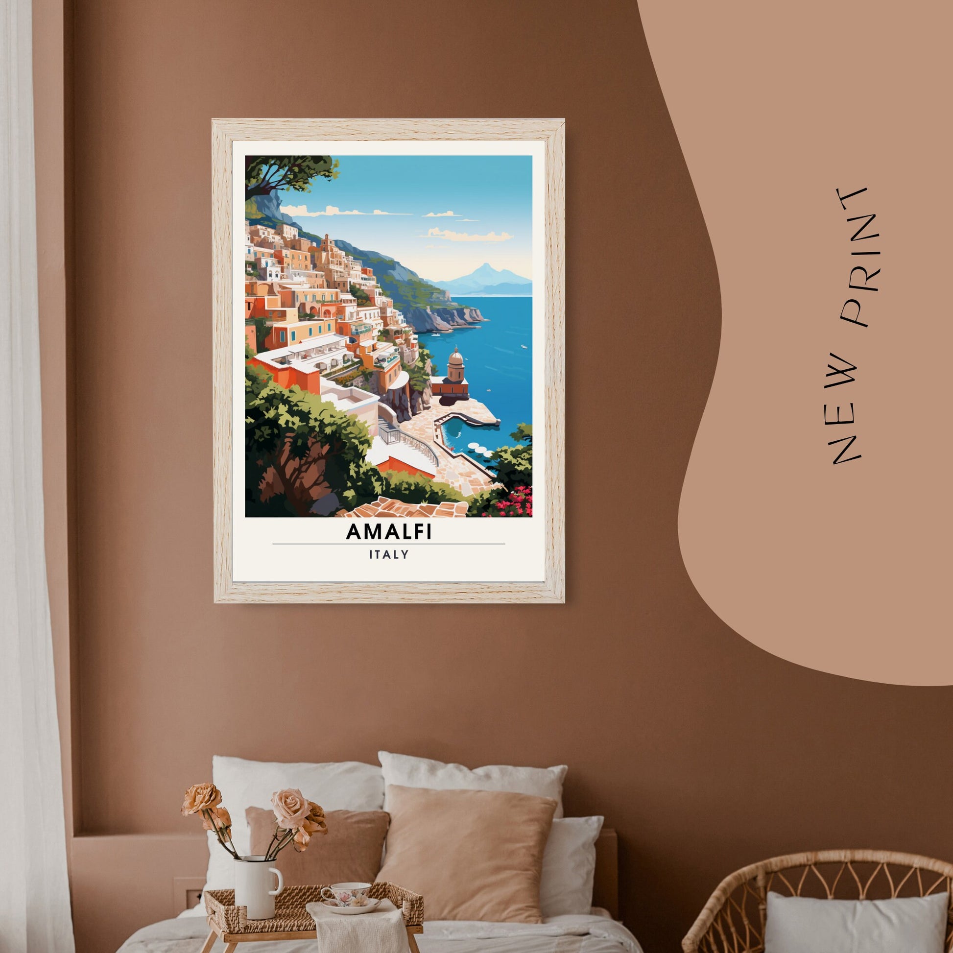 Impression Amalfi | Poster de voyage Amalfi | impression Côte amalfitaine