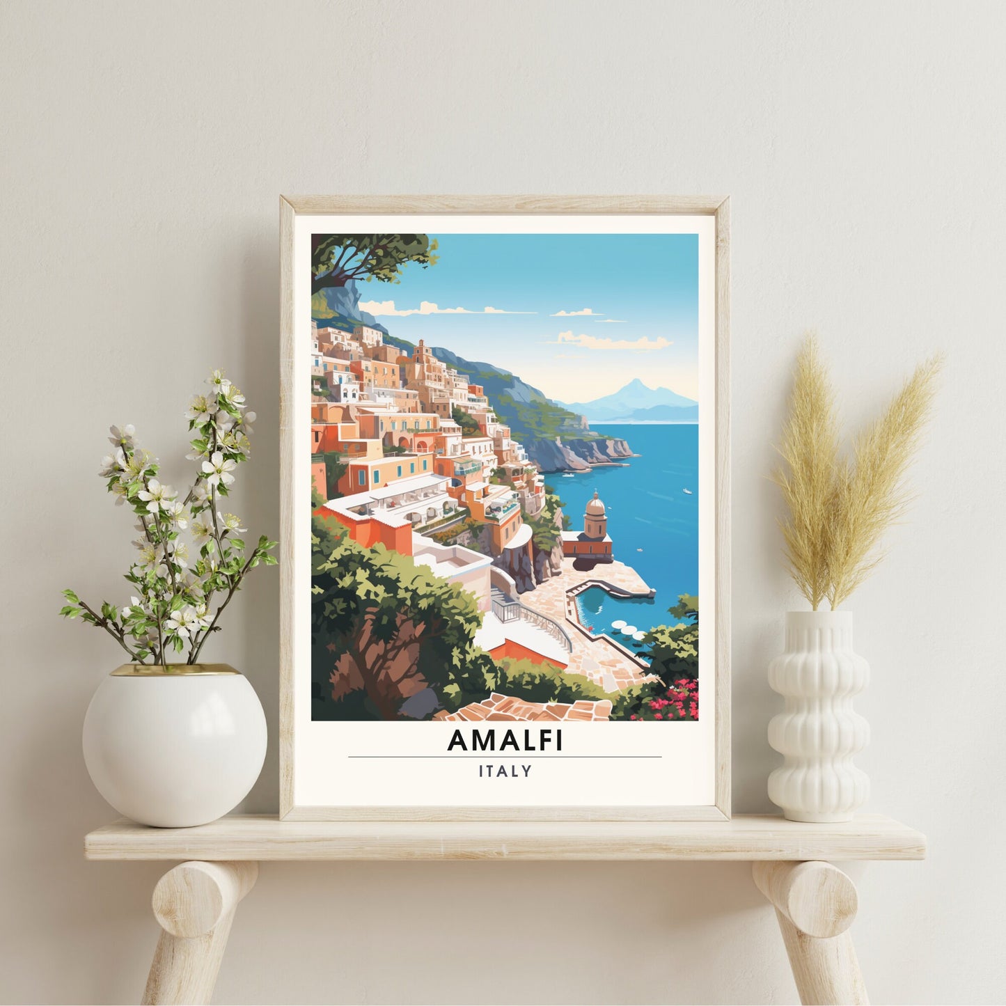 Impression Amalfi | Poster de voyage Amalfi | impression Côte amalfitaine