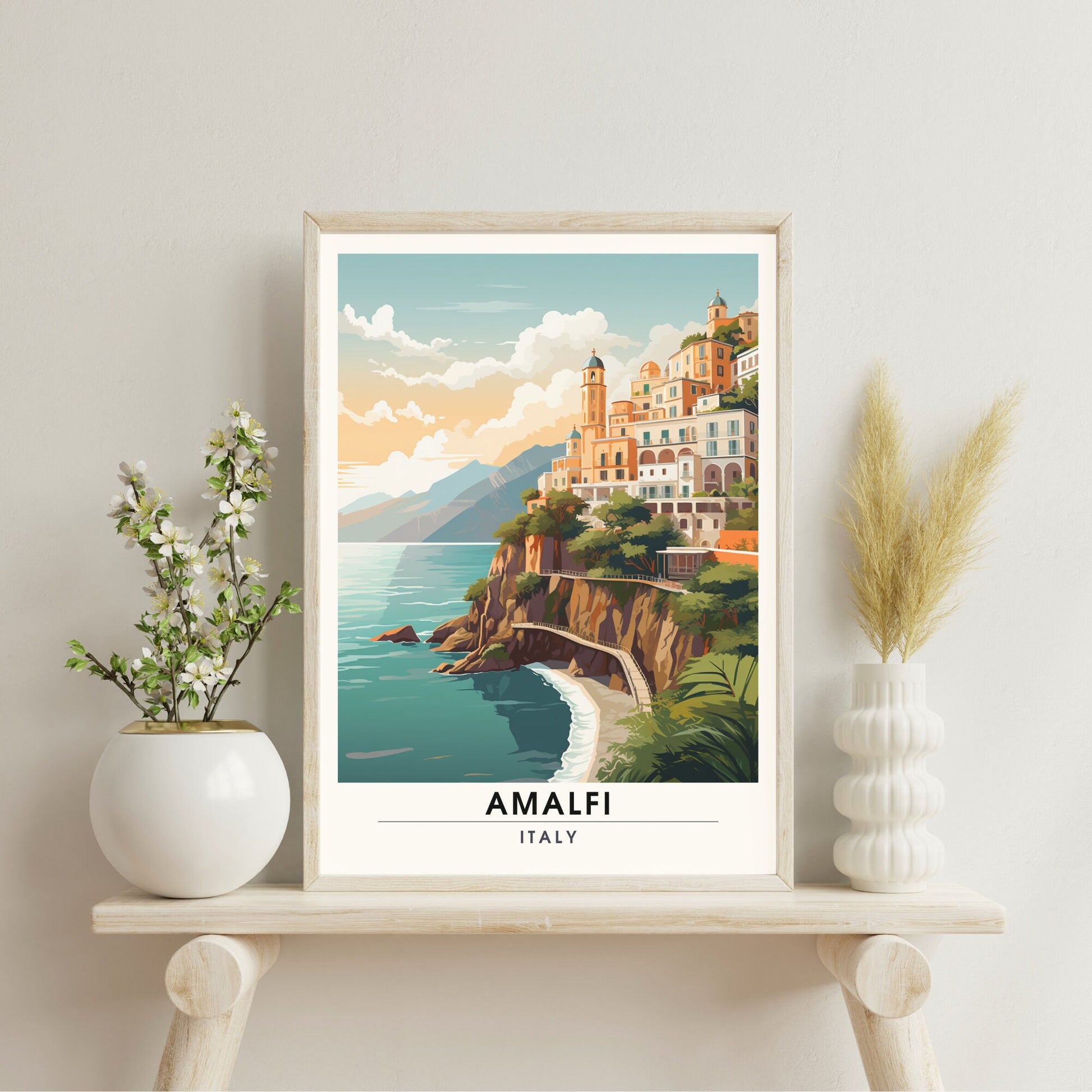 Impression Amalfi | Poster de voyage Amalfi, Italie