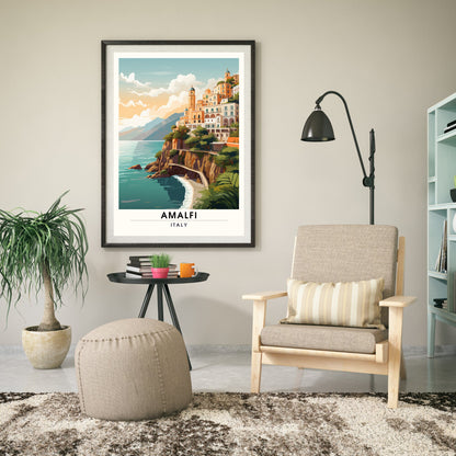 Impression Amalfi | Poster de voyage Amalfi, Italie