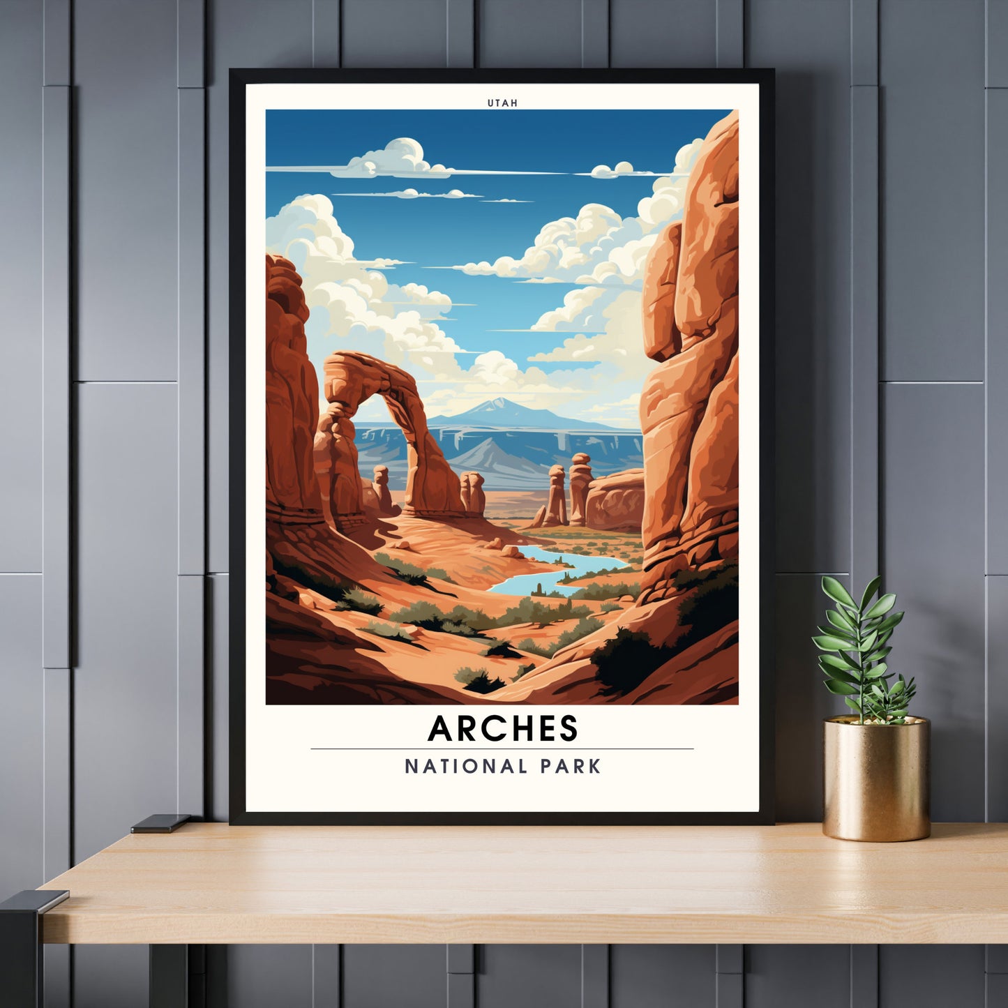 Arches National Park Print | US National Parks Print | National Parks Poster