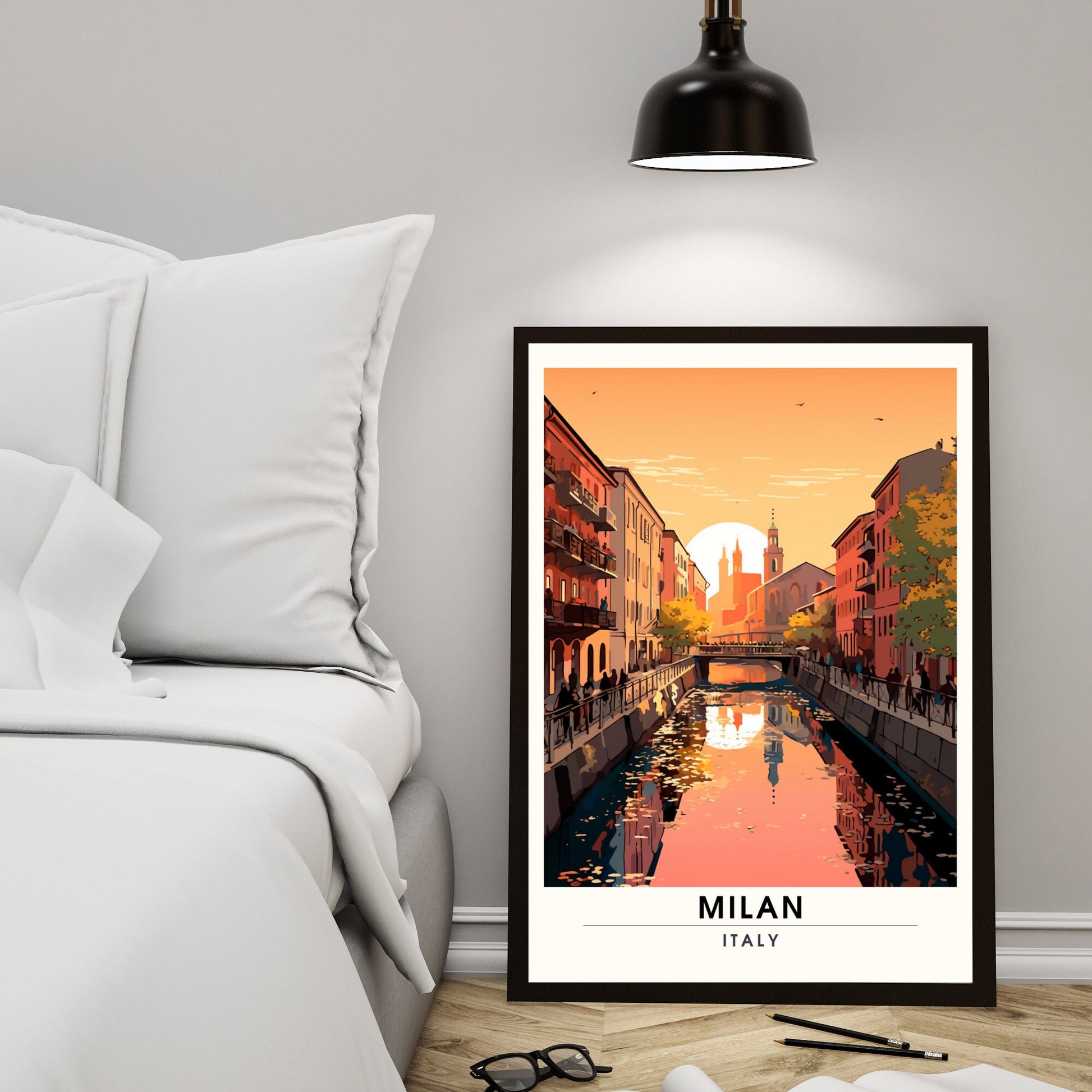 Impression Milan | Poster de voyage Milan | Navigli Milan