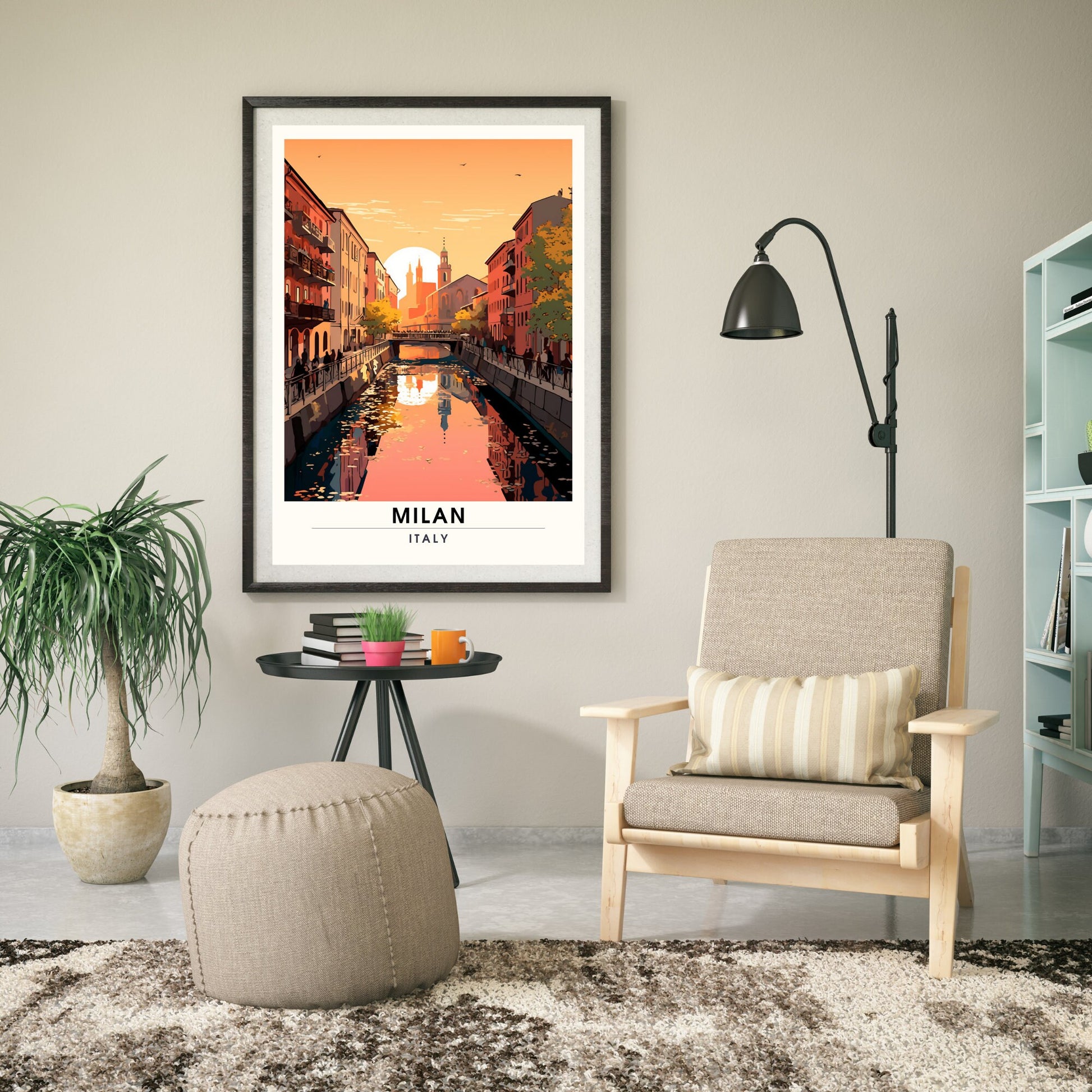 Impression Milan | Poster de voyage Milan | Navigli Milan