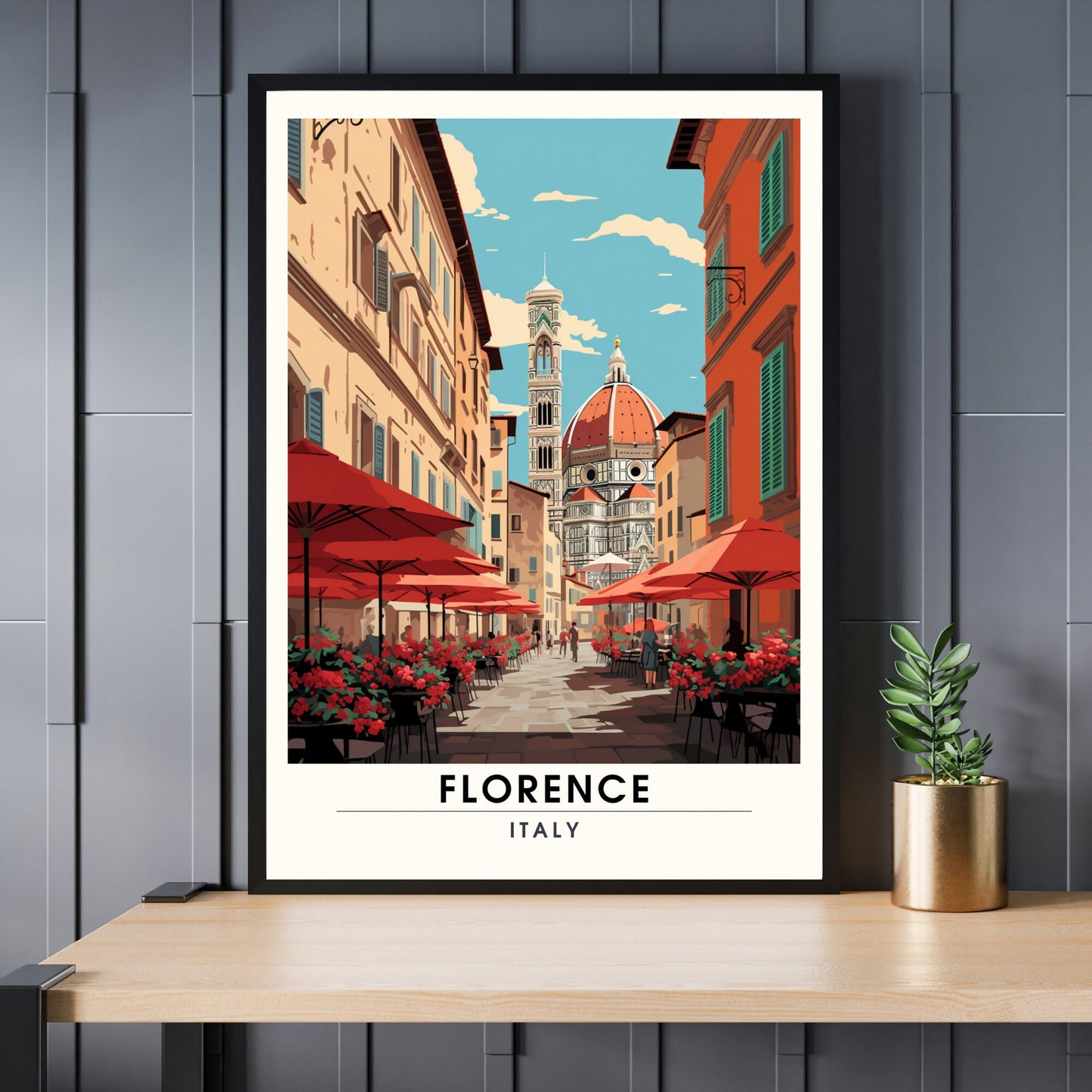 Impression Florence | poster de voyage Florence, Italie