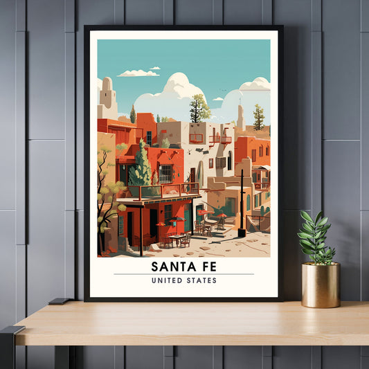 Impression Santa Fe | Impression de voyage Santa Fe | Poster Nouveau Mexique