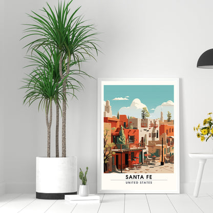 Impression Santa Fe | Impression de voyage Santa Fe | Poster Nouveau Mexique