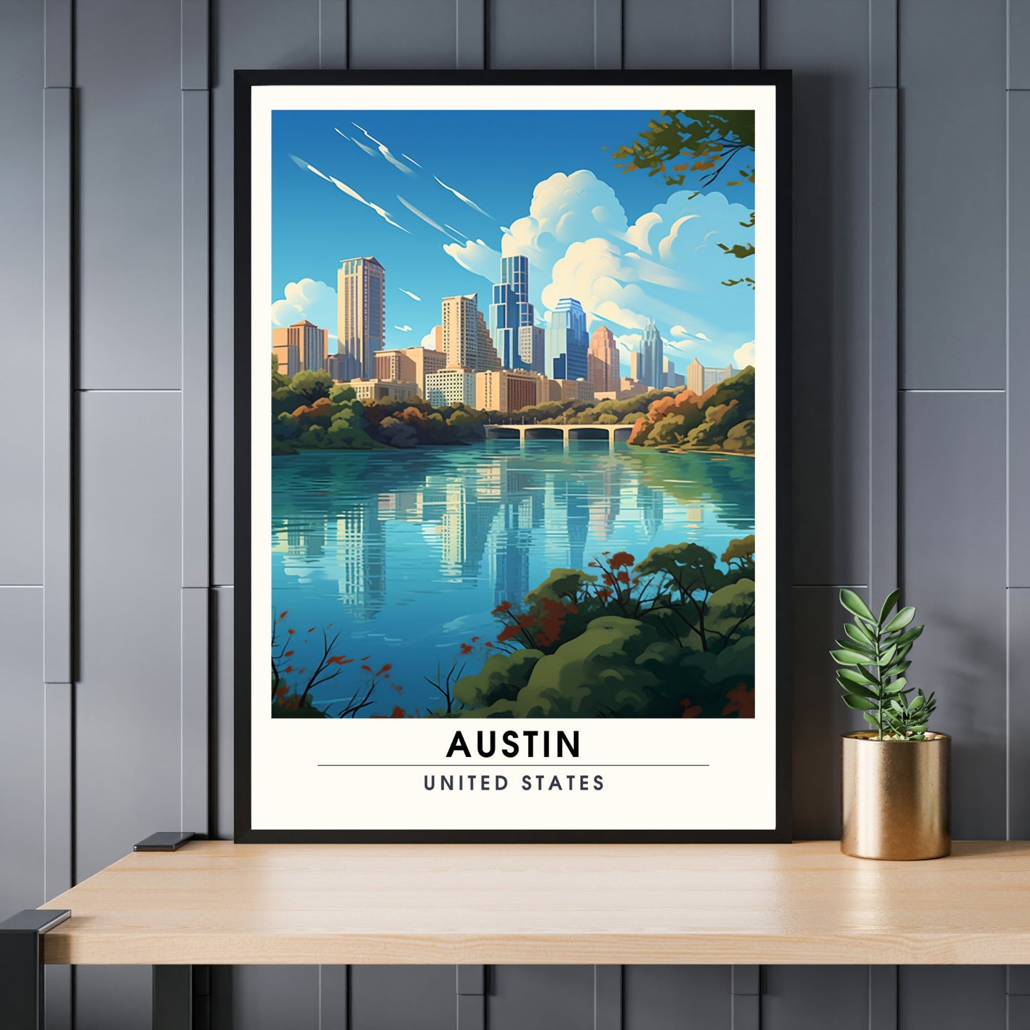 Impression Austin | Impression de voyage Austin | Poster Texas