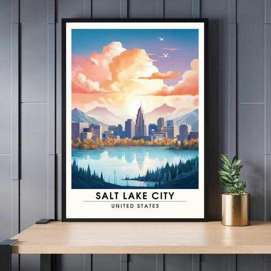 Impression Salt Lake City | Impression de voyage Salt Lake City | Poster Utah