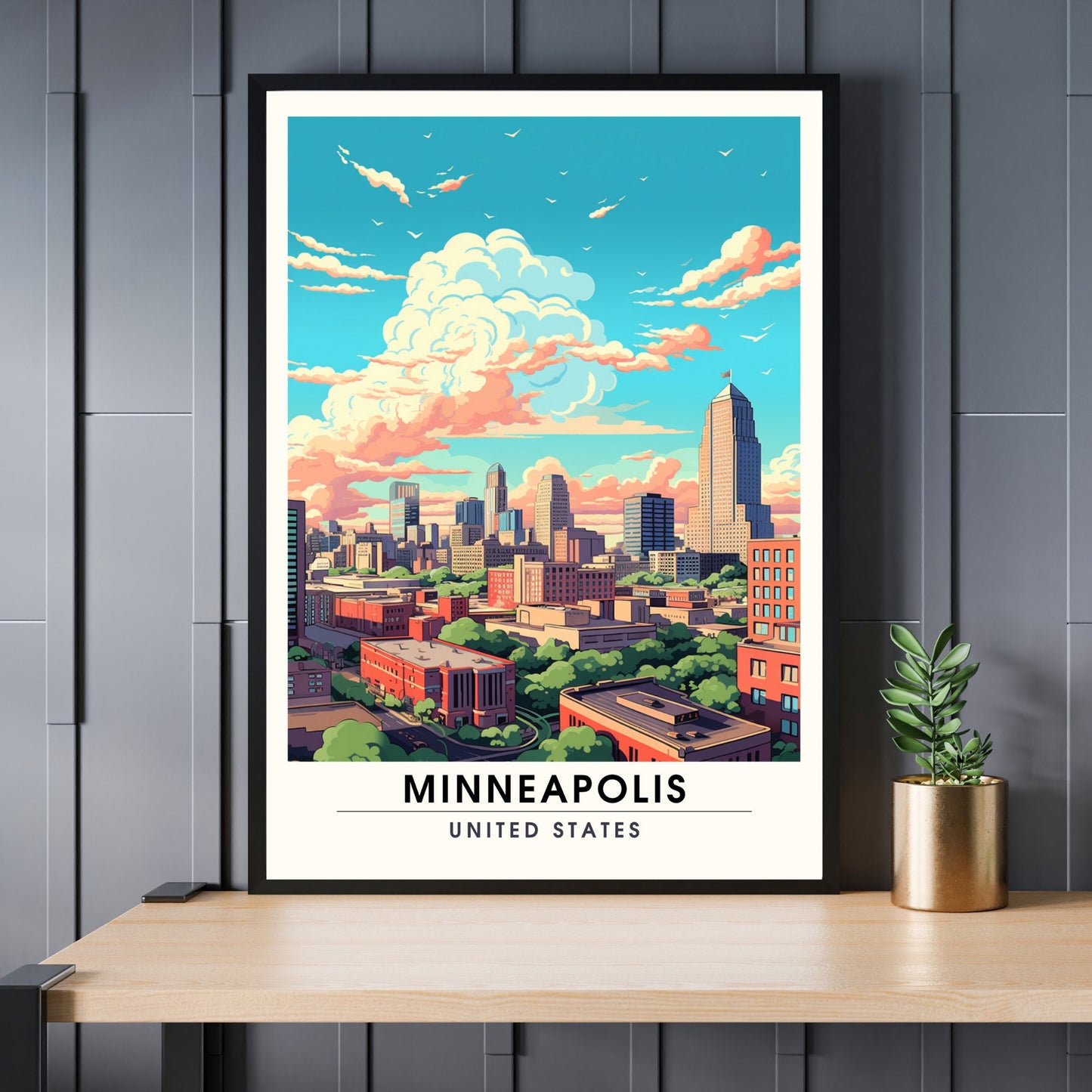 Impression Minneapolis | Impression de voyage Minneapolis | Poster Minnesota