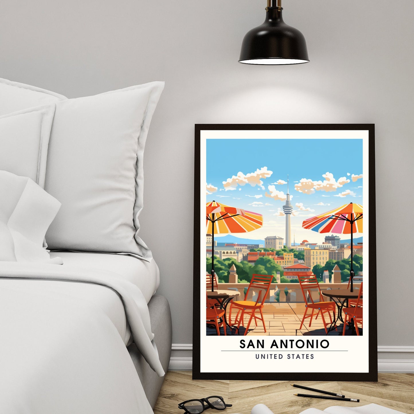 Impression San Antonio | Impression de voyage San Antonio | Poster Texas