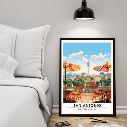 Impression San Antonio | Impression de voyage San Antonio | Poster Texas