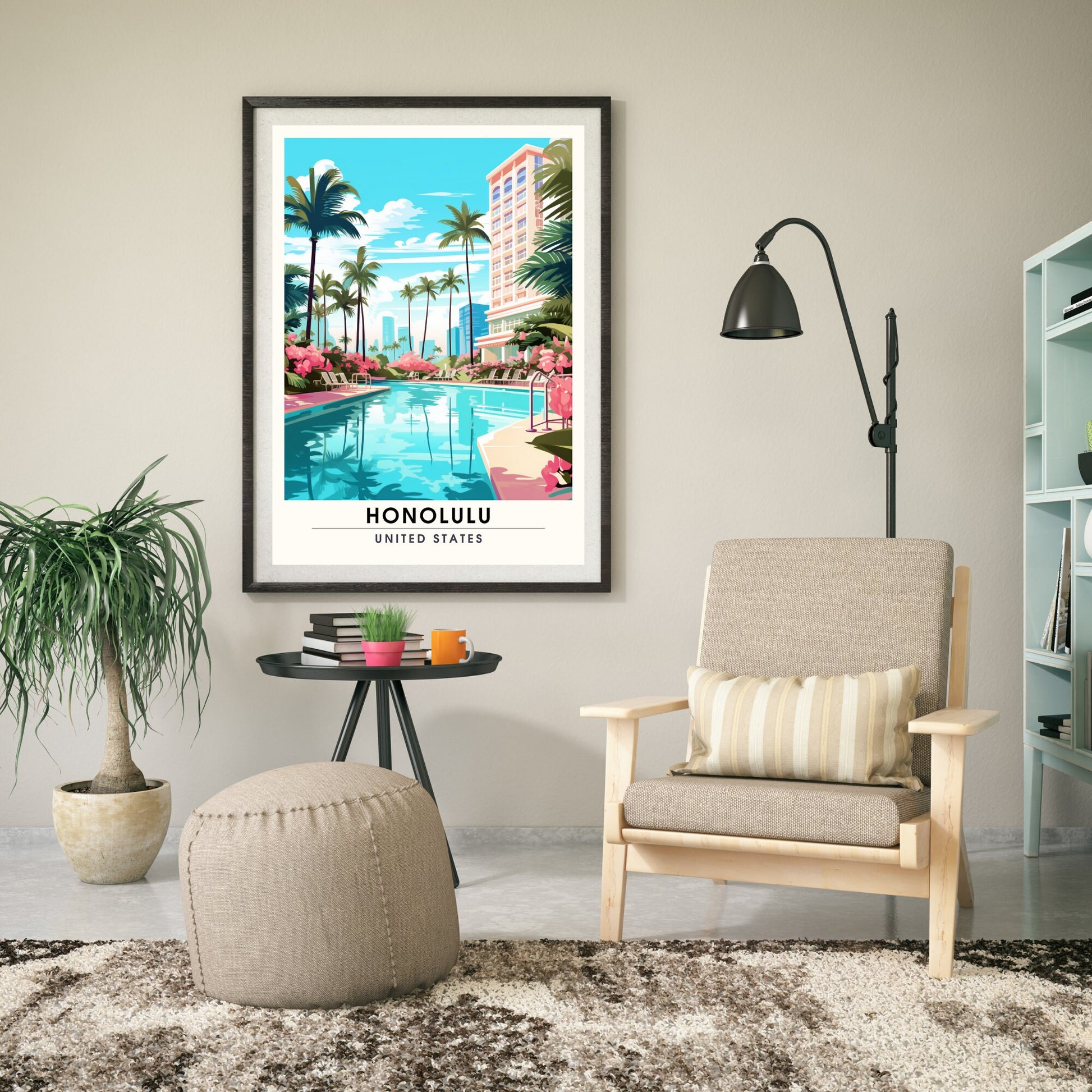 Impression Honolulu | Impression de voyage Honolulu | Poster Hawaï