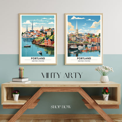 Impression Portland | impression de voyage Portland | Poster Port de Portland