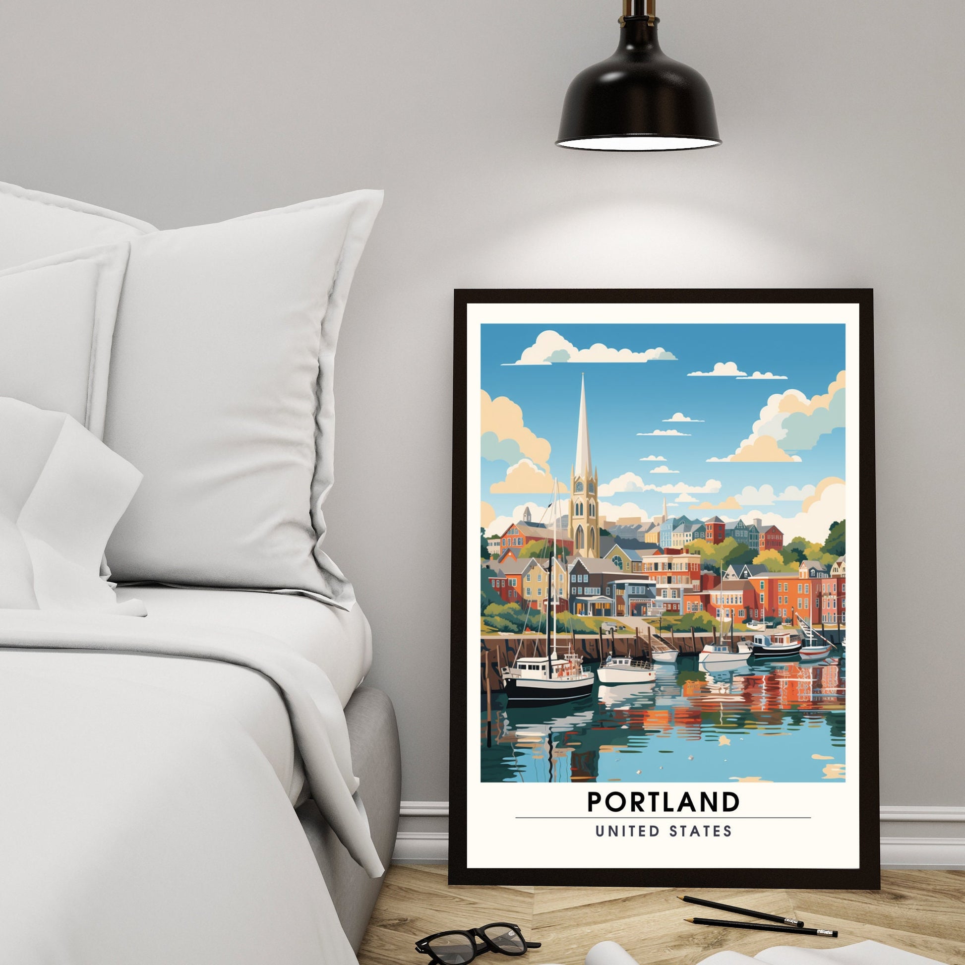 Impression Portland | impression de voyage Portland | Poster Port de Portland