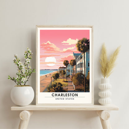 Impression Charleston | Impression de voyage Charleston | Poster Caroline du Sud