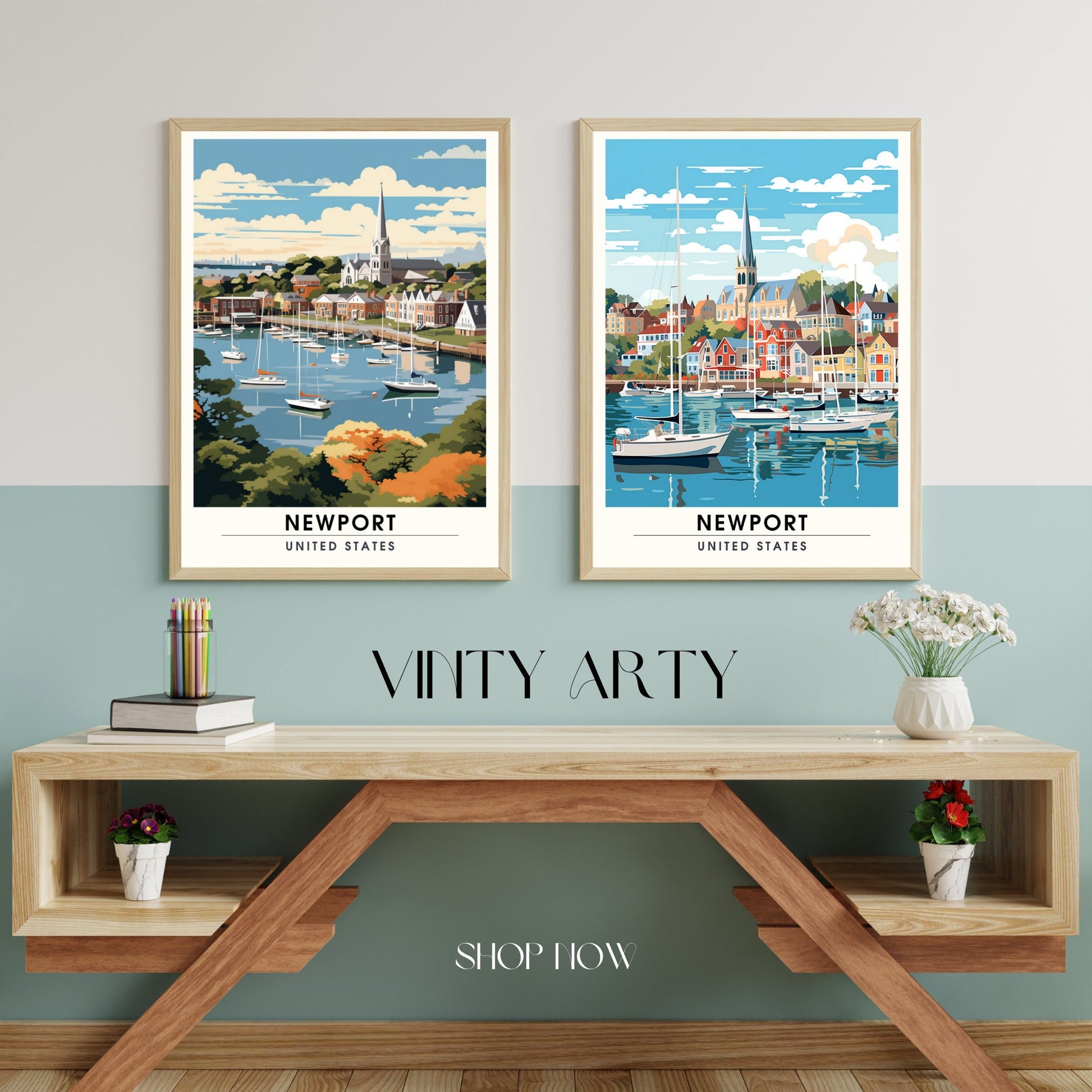 Impression Newport | Impression de voyage Newport | Poster Rhode Island