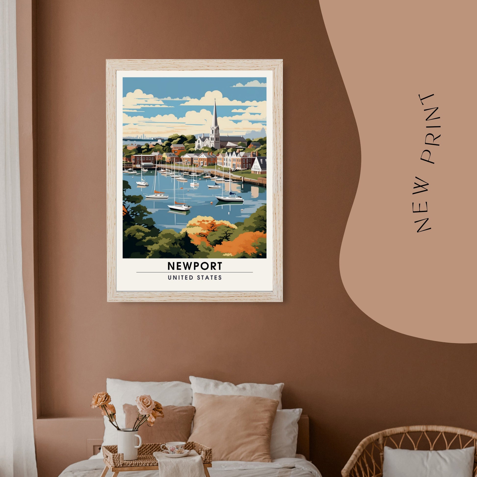 Impression Newport | Impression de voyage Newport | Poster Rhode Island