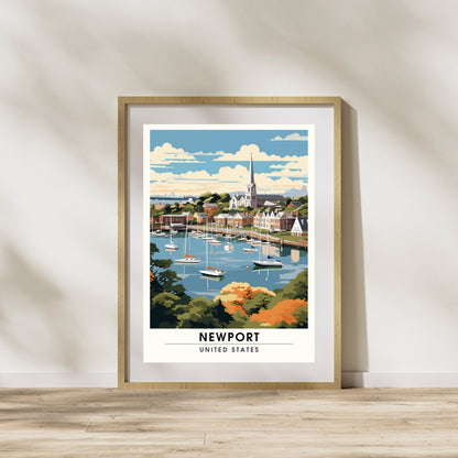 Impression Newport | Impression de voyage Newport | Poster Rhode Island