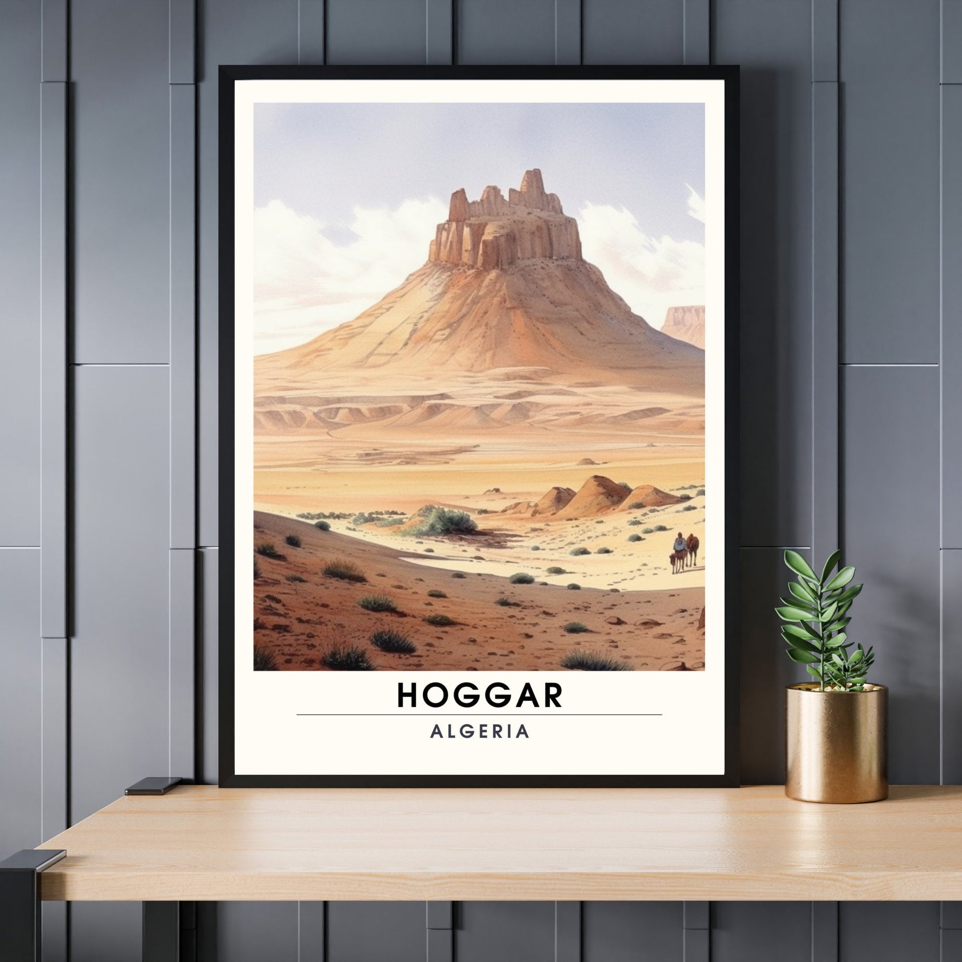 Impression Hoggar | Impression de voyage Hoggar | Affiche Tamanrasset, Algérie