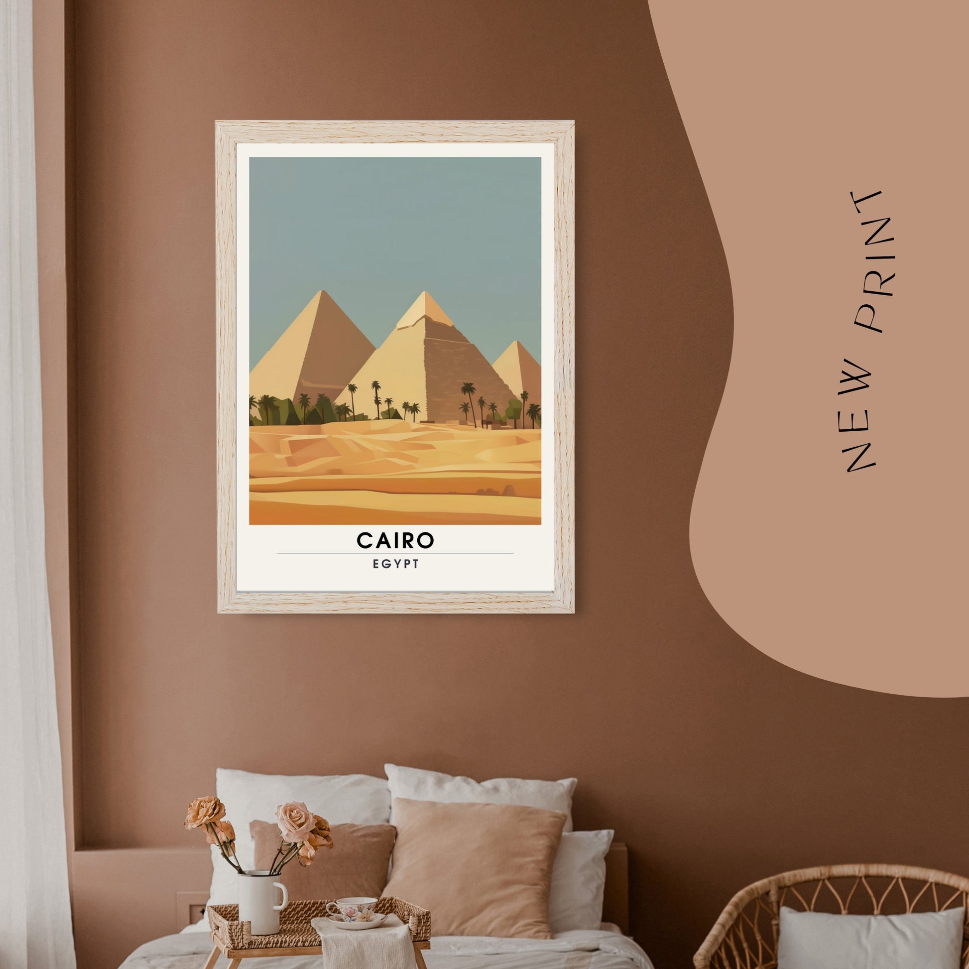 Impression Le Caire, Egypte | Impression de voyage Le Caire, Egypte | Affiche les Pyramides