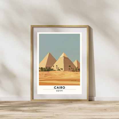 Impression Le Caire, Egypte | Impression de voyage Le Caire, Egypte | Affiche les Pyramides