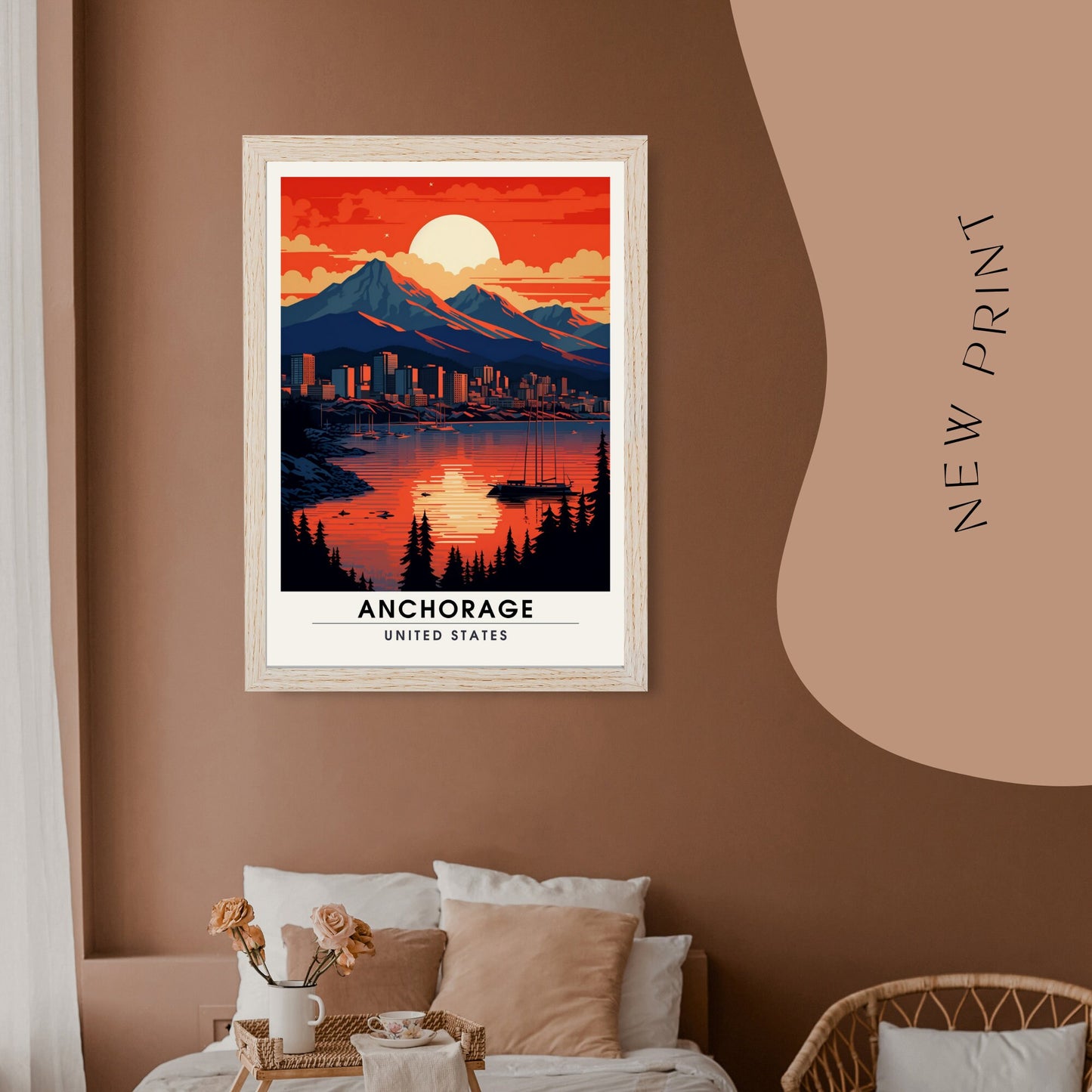 Impression Anchorage | Impression de voyage Anchorage | Poster Alaska