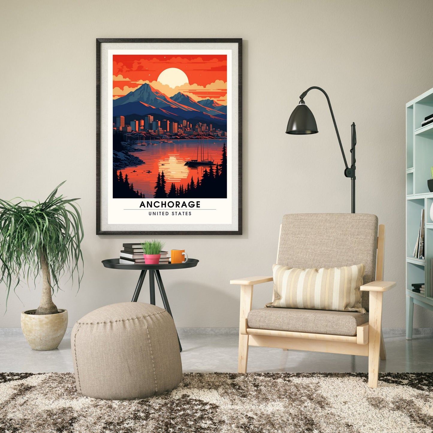 Impression Anchorage | Impression de voyage Anchorage | Poster Alaska