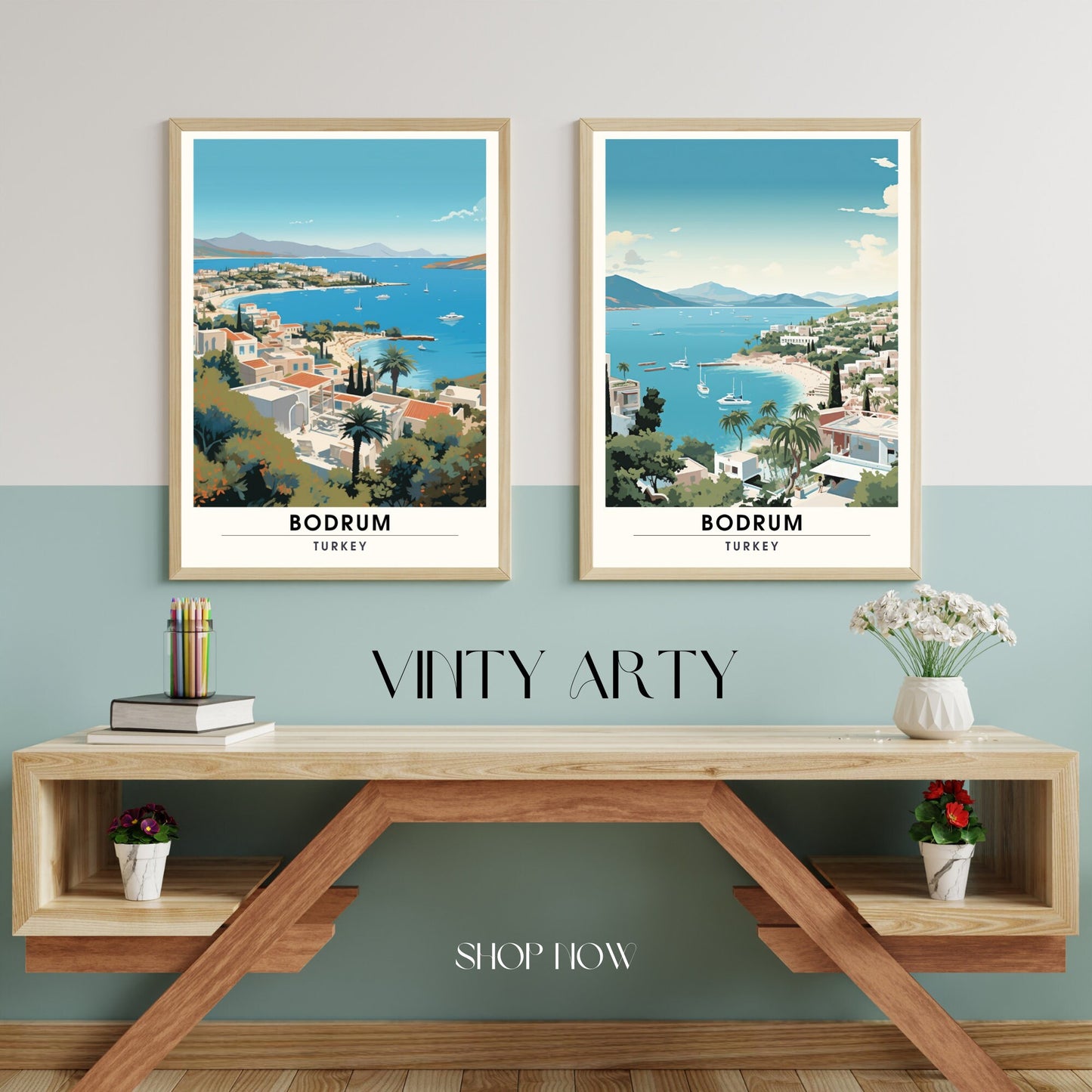 Impression Bodrum | Impression de voyage Bodrum | Poster Turquie