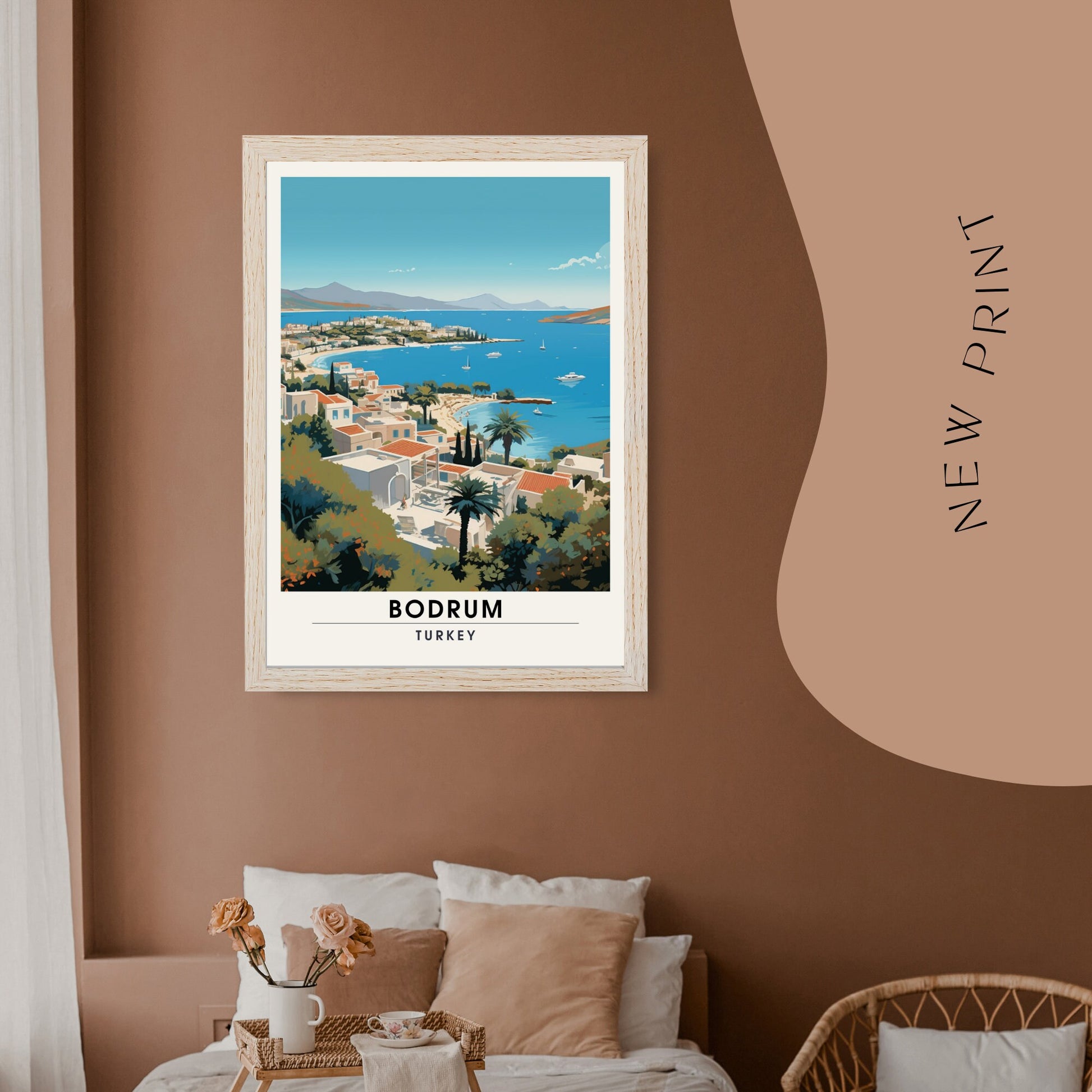 Impression Bodrum | Impression de voyage Bodrum | Poster Turquie