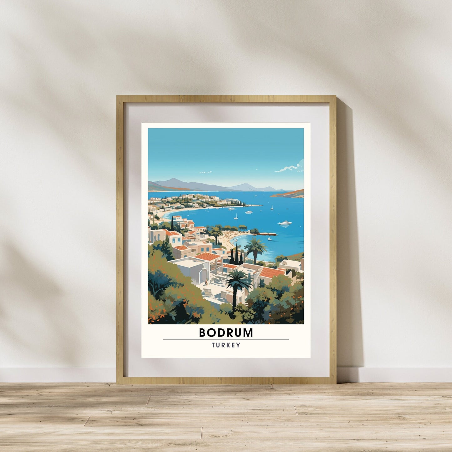 Impression Bodrum | Impression de voyage Bodrum | Poster Turquie