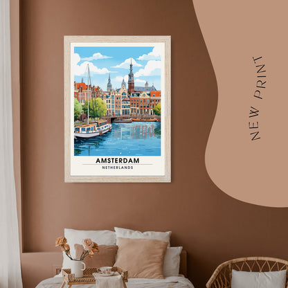 Impression Amsterdam | Impression de voyage Amsterdam | Poster Pays Bas