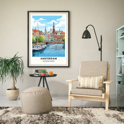 Impression Amsterdam | Impression de voyage Amsterdam | Poster Pays Bas