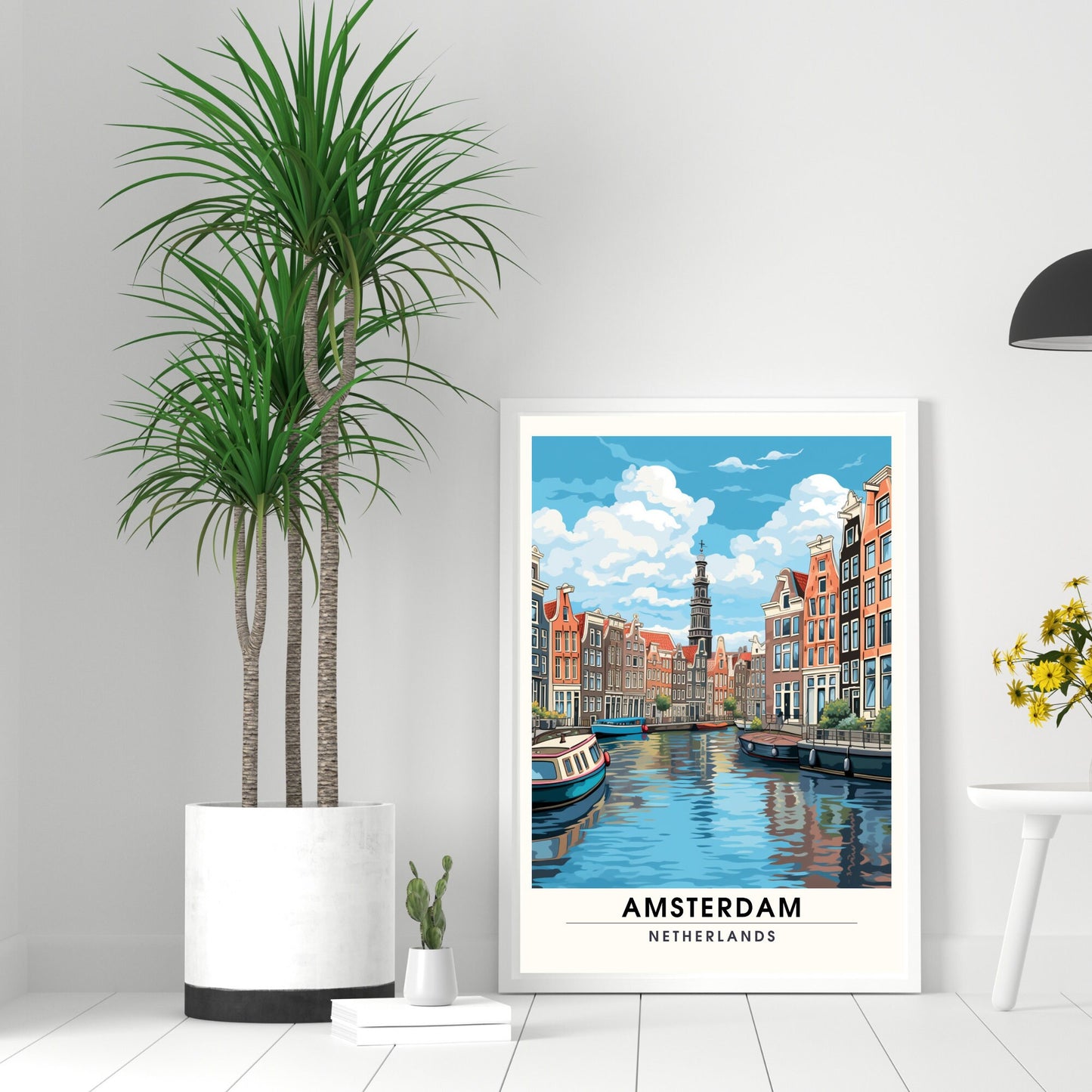 Impression Amsterdam | Poster de voyage Amsterdam | Poster Pays Bas