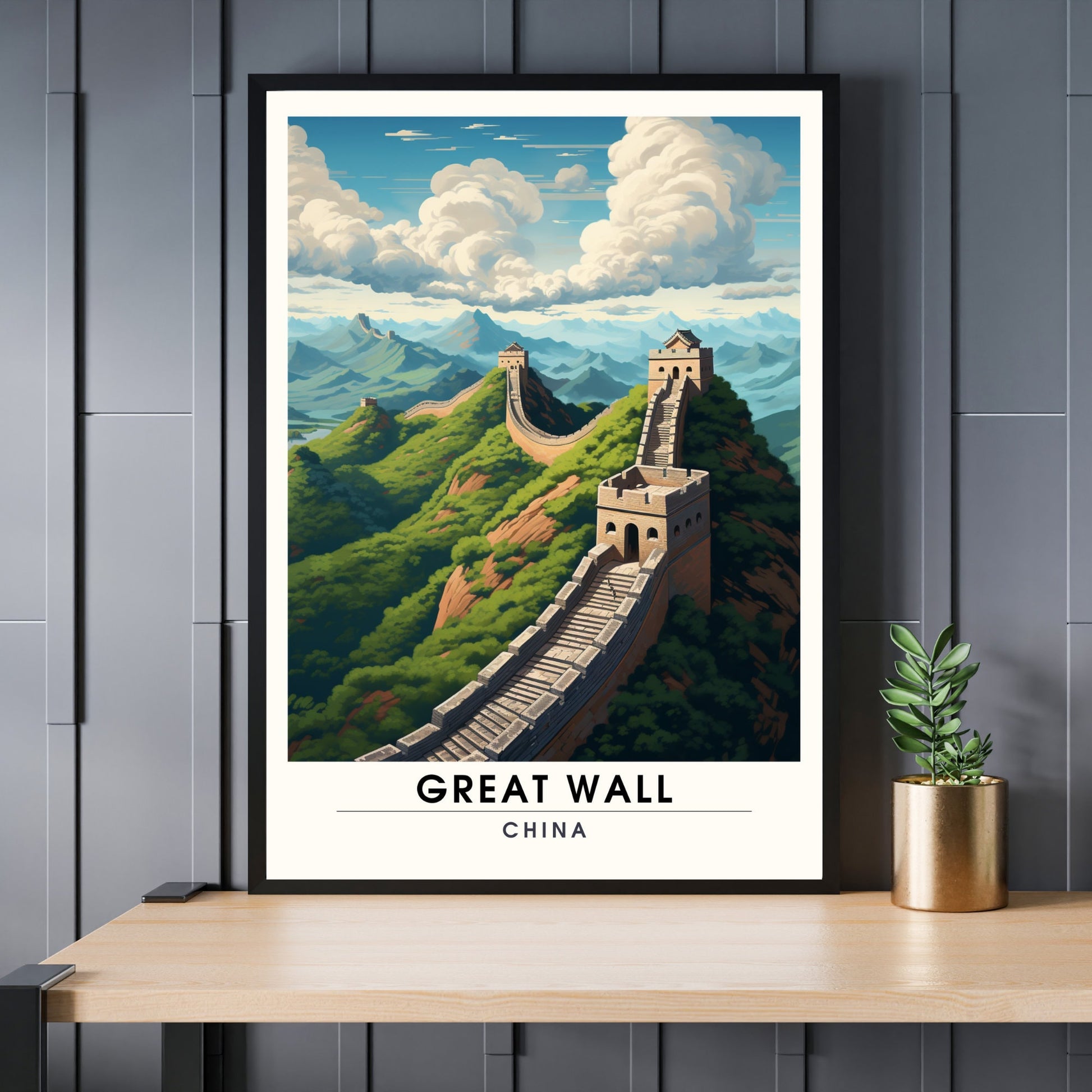 Impression Grande muraille de Chine | Poster de voyage Grande muraille de Chine