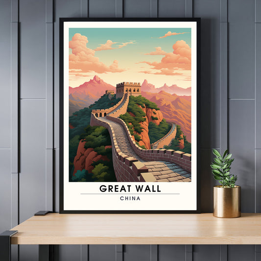 Impression Grande muraille de Chine | Poster de voyage Grande muraille