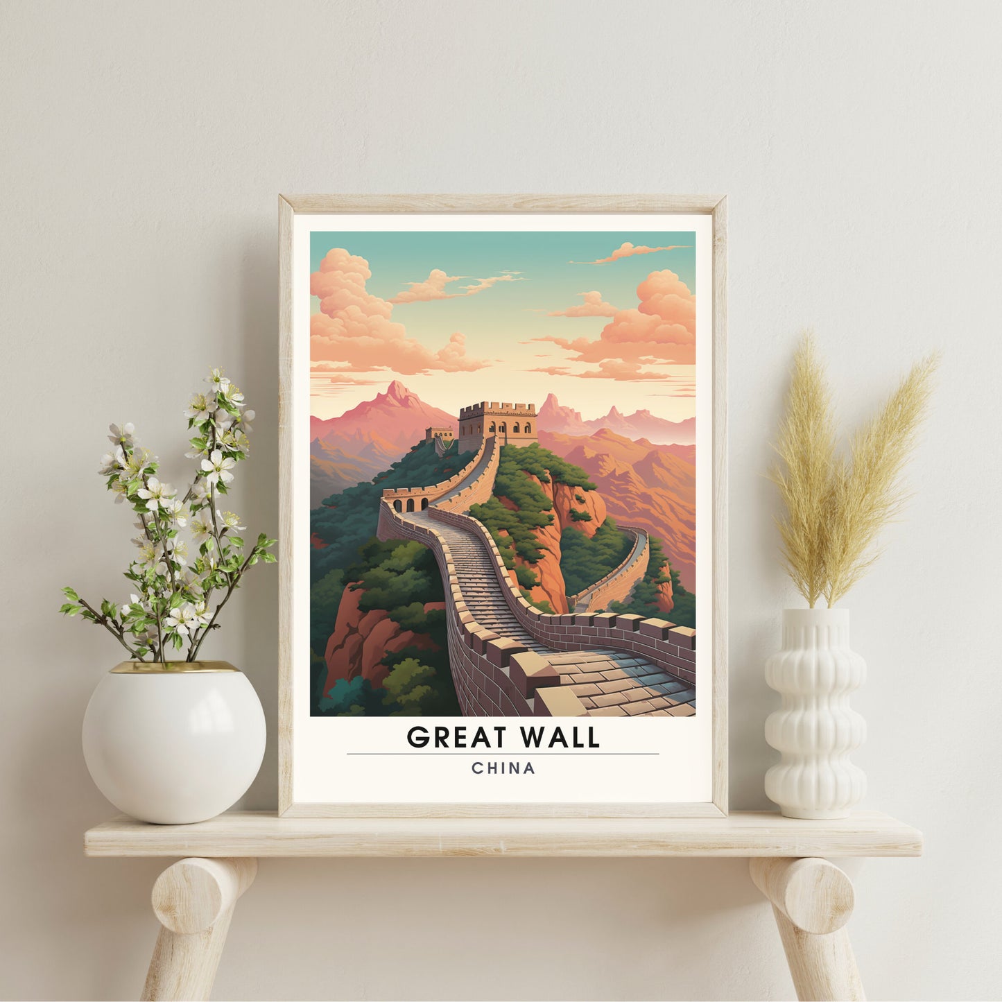 Impression Grande muraille de Chine | Poster de voyage Grande muraille