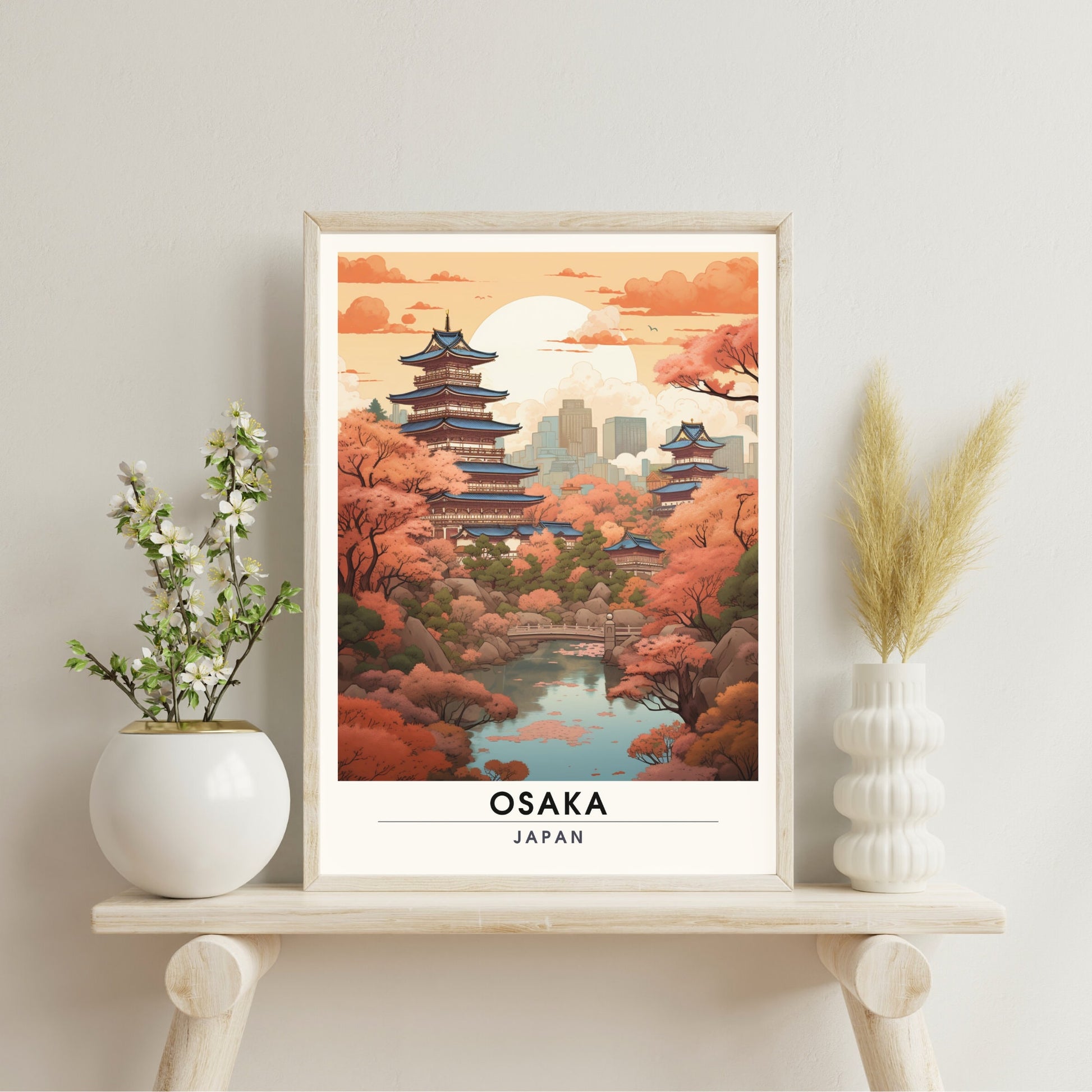 Impression Osaka, Japon | Poster de voyage Osaka