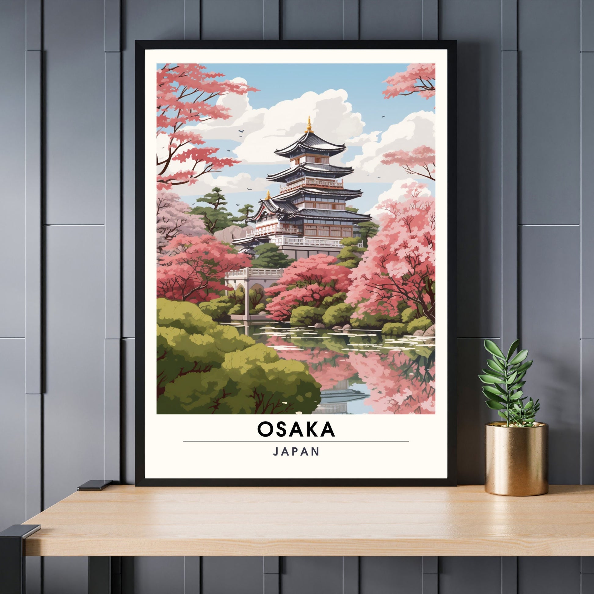 Impression Osaka, Japon | Poster de voyage Osaka