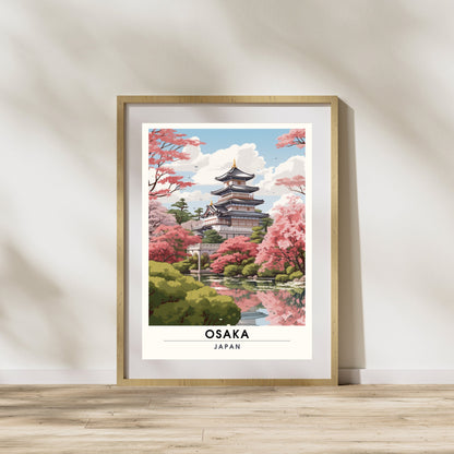 Impression Osaka, Japon | Poster de voyage Osaka