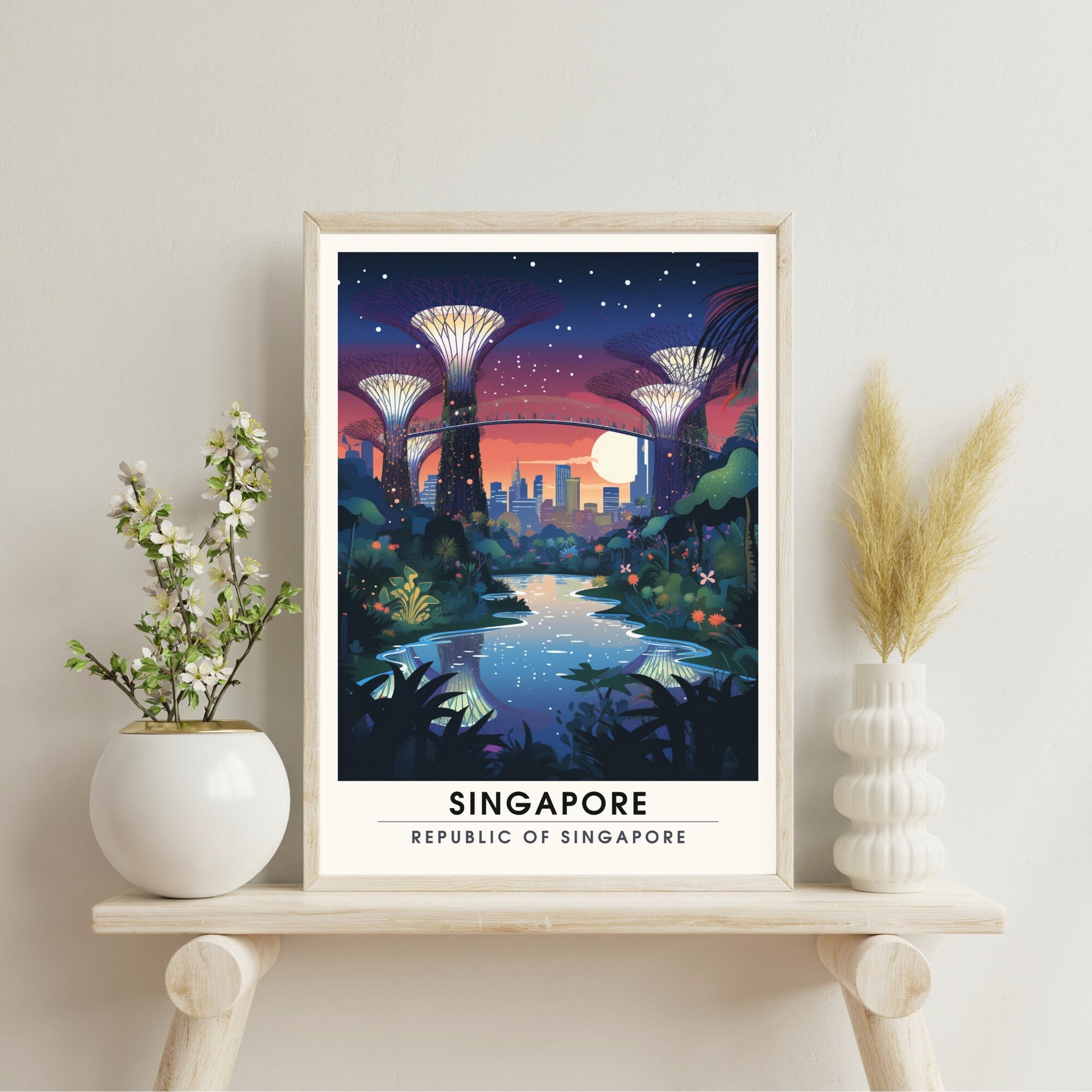 Impression Singapour | Poster de voyage Singapour